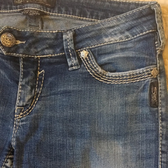 SILVER Tuesday Low Capri Jeans size 29 - Picture 8 of 14